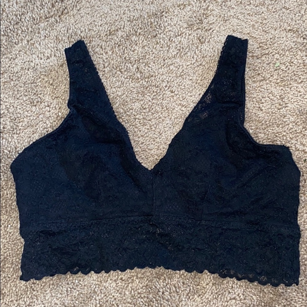 black bralette